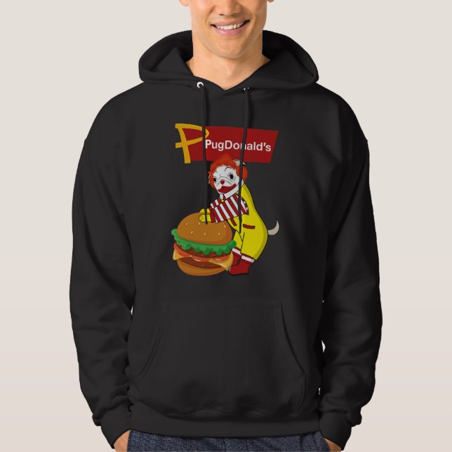 PugDonald&x27;s-Mops Burger Clown Classic T - Shir Hoodie (Vorderseite)