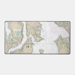 Puget Sound Seattle to Bremerton Nautic Chart Schreibtischunterlage