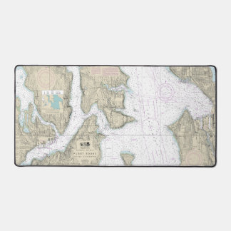 Puget Sound Seattle to Bremerton Nautic Chart Schreibtischunterlage
