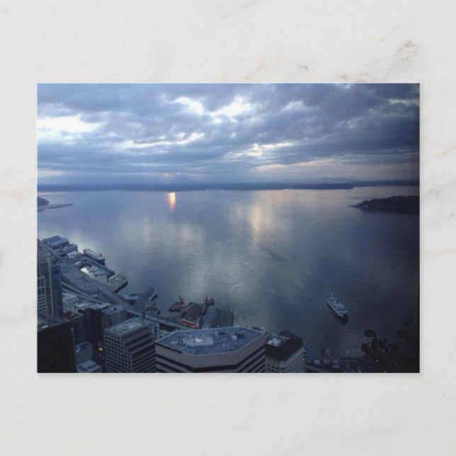 Puget Sound Seattle Washington Postkarte (Vorderseite)