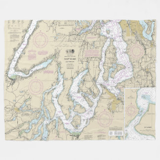 Puget Sound Southern Part Nautical Chart 18448 Fleecedecke