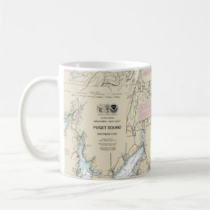 Puget Sound Southern Part Nautical Chart 18448 Kaffeetasse