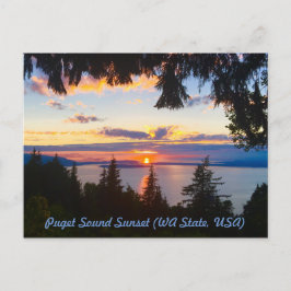 Puget Sound Sunset Postkarte