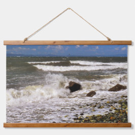 Puget Sound Washington Beach Foto Wandteppich Mit Holzrahmen