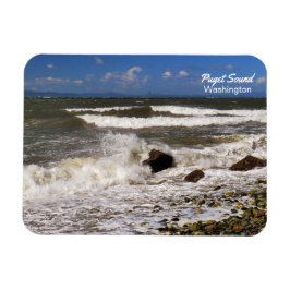 Puget Sound Washington Seascape Foto Magnet