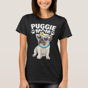 Puggie-Mama Süßes Pug-Geschenk für Frauen Lustiges T-Shirt