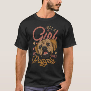 Puggle Dog Owner Girls Frauen Niedliches Tier Pugg T-Shirt