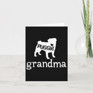 Puggle-Hund-Oma-Liebhaber-Geschenke für Frauen Süß Karte