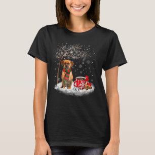 Puggle im Schnee Weihnachten Winter Xmas Baum T-Shirt