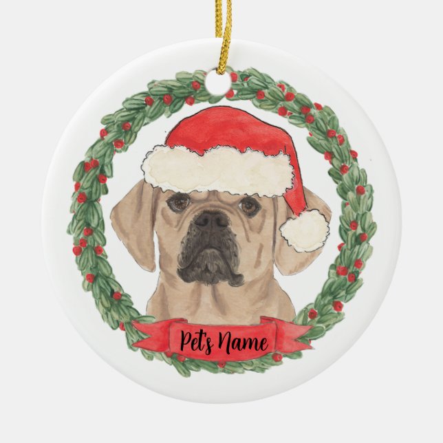 Puggle Keramik Ornament (Vorne)