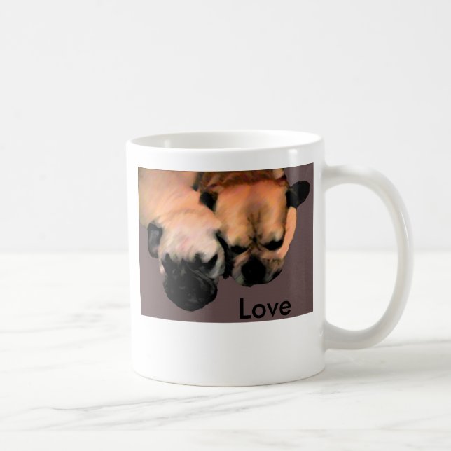 Puggle Liebe-Tasse Kaffeetasse (Rechts)