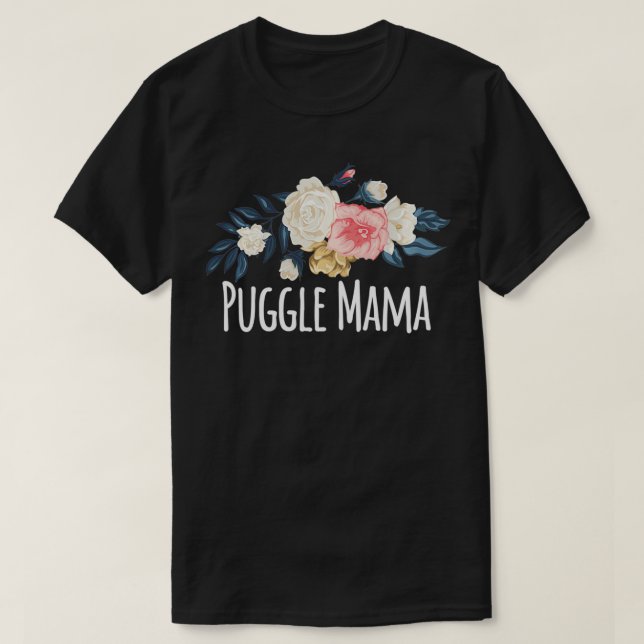 Puggle Mama, Funny Mama Gift Floral Pullover (Design vorne)