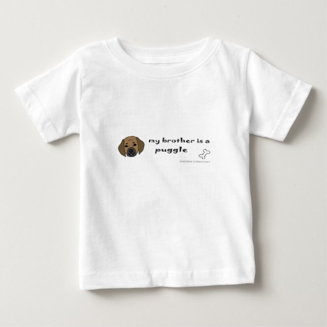 Puggle - mehr Rassen Baby T-shirt (Vorderseite)