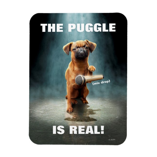 Puggle Mic Drop Magnet (Vertikal)
