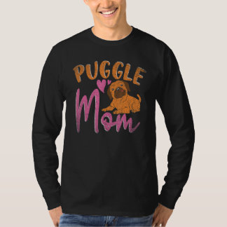 Puggle Mom Dog  Dog Owner Animal Mothers Day Puggl T-Shirt