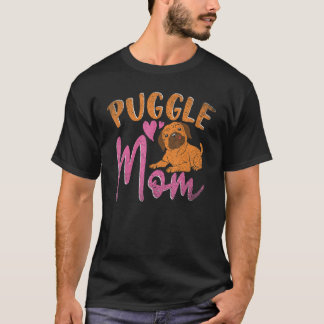 Puggle Mom Dog  Dog Owner Animal Mothers Day Puggl T-Shirt