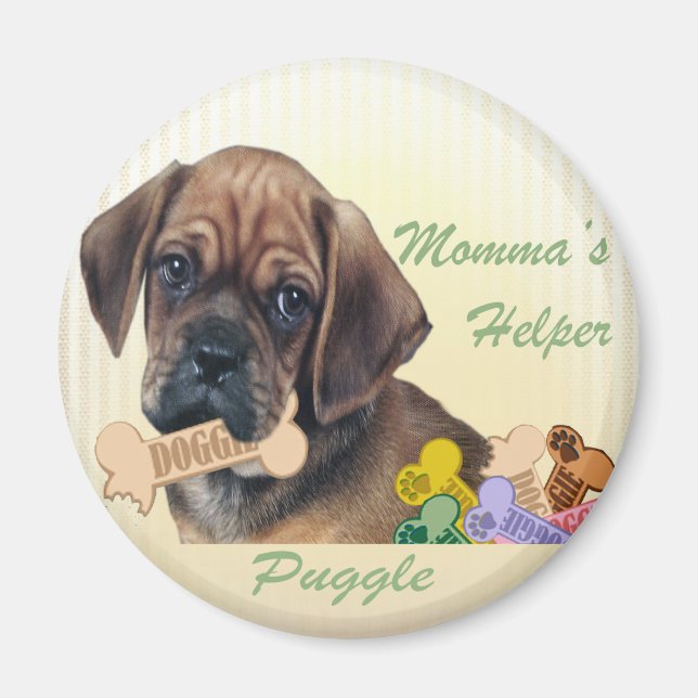 Puggle Mommas Helfermagnet Magnet (Vorne)