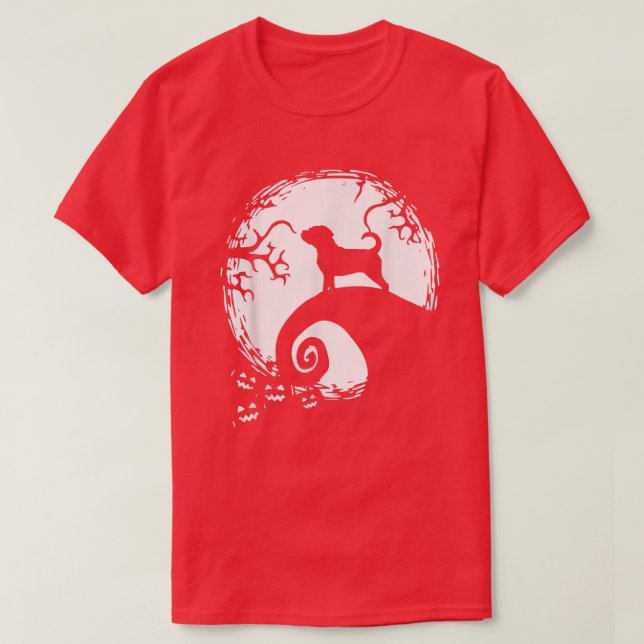 Puggle Moon Halloween T - Shirt (Design vorne)