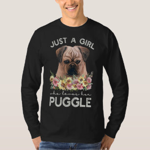 Puggle nur ein Mädchen, das ihr Puggle Liebe T-Shirt