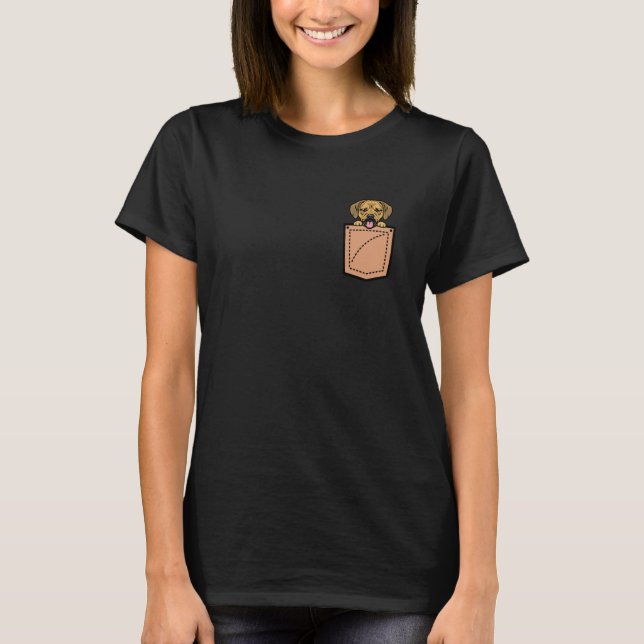 Puggle Pocket Hund T-Shirt (Vorderseite)