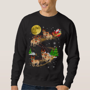 Puggle Rentier Weihnachtsfeiertag Reiten Weihnacht Sweatshirt