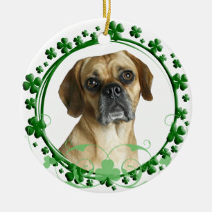 Puggle St Patrick Tagesverzierung Keramik Ornament