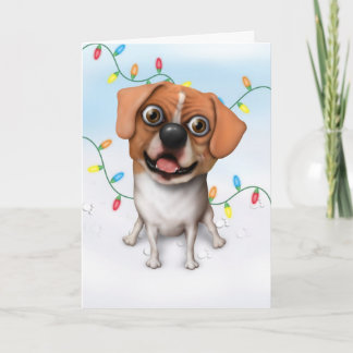 Puggle - Weihnachtskarte Feiertagskarte