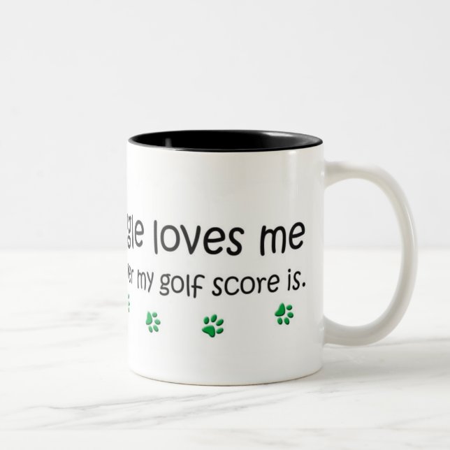 Puggle Zweifarbige Tasse (Rechts)