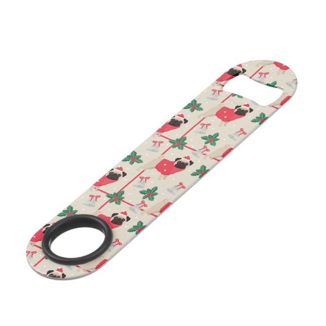 Puggy Christmas Bottle Opener Speed Flaschenöffner (Vorderseite Schrägansicht)