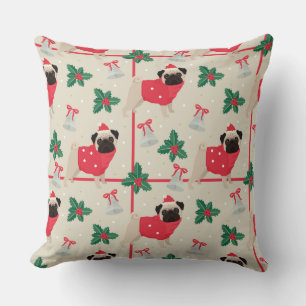 Puggy Christmas Pillow Kissen
