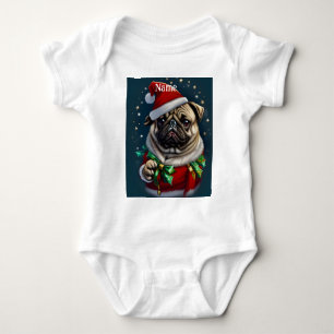 Puggy Claus Collection Baby Strampler