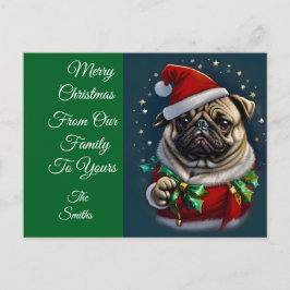 Puggy Claus Collection Feiertagspostkarte