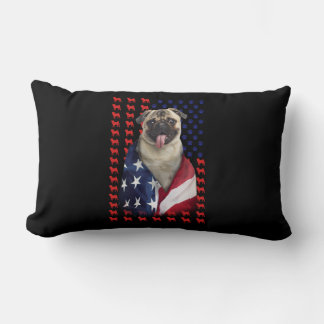 Puggy USA Flag Lendenkissen