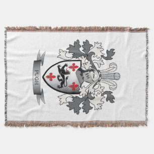 Pugh Familienwappen-Wappen Decke