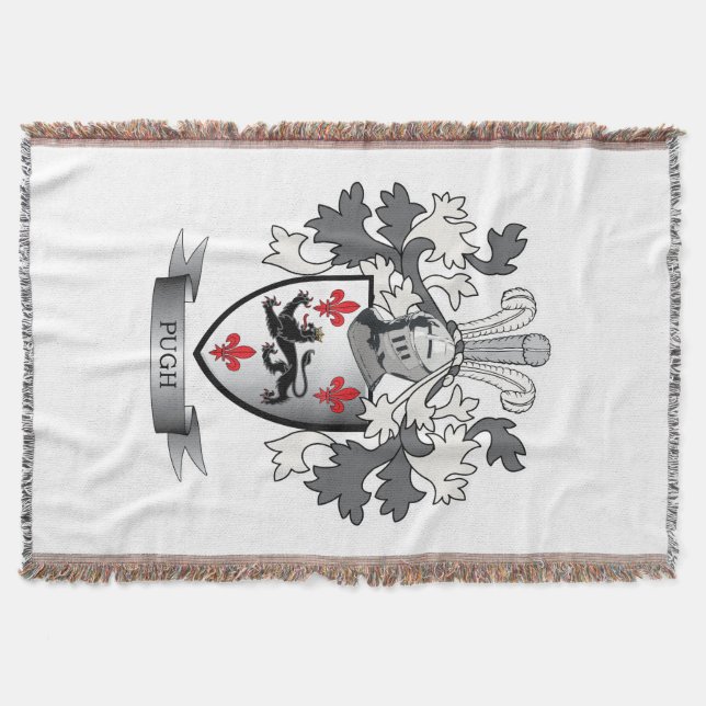 Pugh Familienwappen-Wappen Decke (Vorderseite)