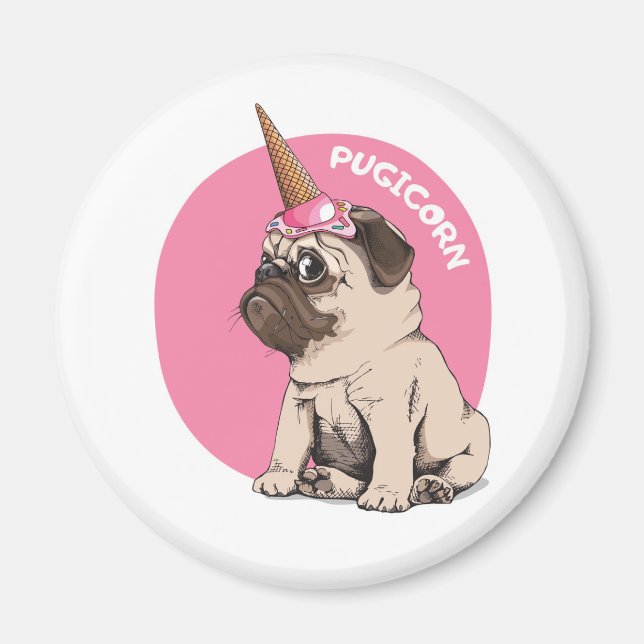 Pugicorn Magnet (Vorne)