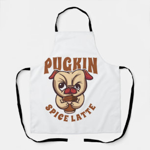 Pugkin Gewürz Latte Kaffee Kürbis Gewürz Pug Besit Schürze