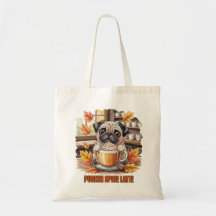 Pugkin Gewürz-Latte Süß Lustiger Herbst Pug-Hundef