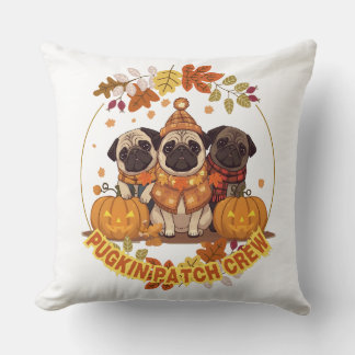 Pugkin-Patch-Crew | Funny Niedlich Halloween Mops Kissen