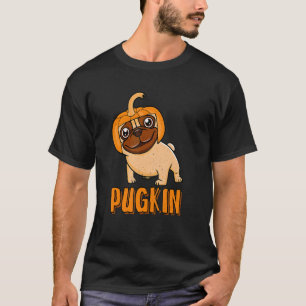 Pugkin Pug Kürbis Hundeliebhaber Halloween Kostüm T-Shirt