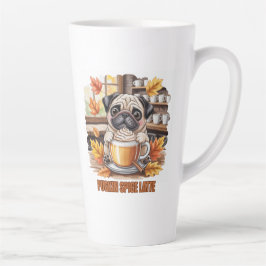 Pugkin Spice Latte – Süßes Herbst-Pug-Kaffeedesign Milchtasse