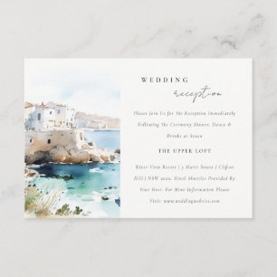 Puglia Italien Aquarell-Landschaft Hochzeitsempfan Begleitkarte