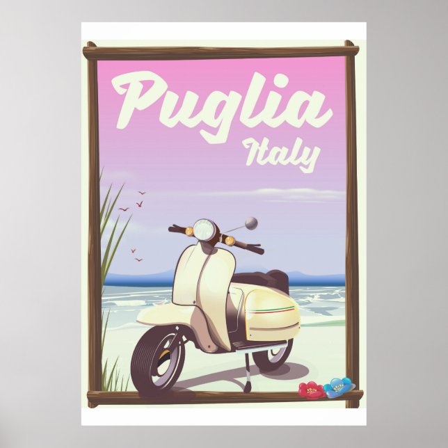 Puglia Italien Reiseplakat. Poster (Vorne)
