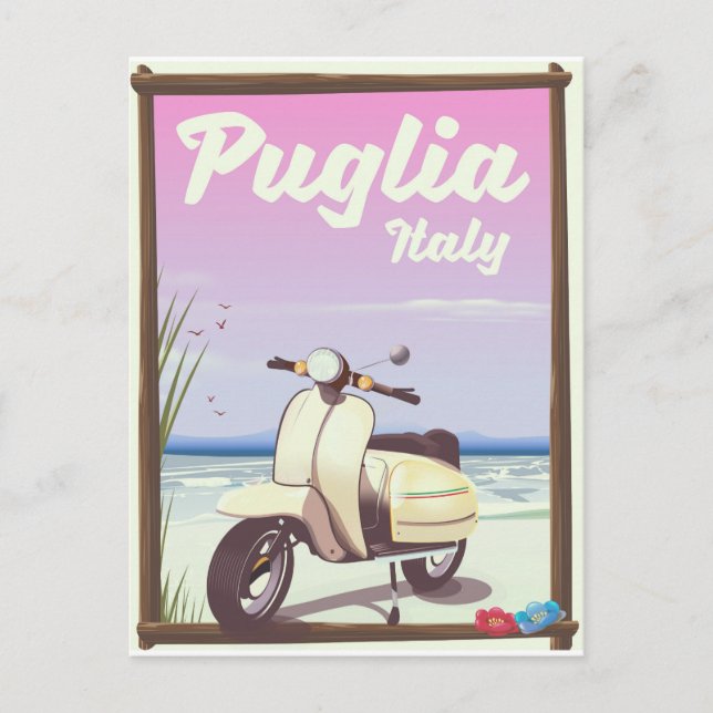 Puglia Italien Reiseplakat. Postkarte (Vorderseite)