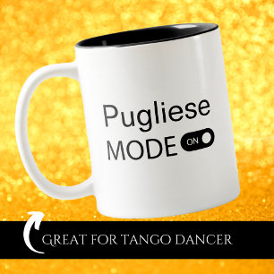 Pugliese-Modus an lustiger Tanguero Tango Tänzer Zweifarbige Tasse