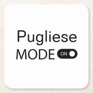 Pugliese-Modus auf lustigem Tanguero-Tango-Tänzer Rechteckiger Pappuntersetzer