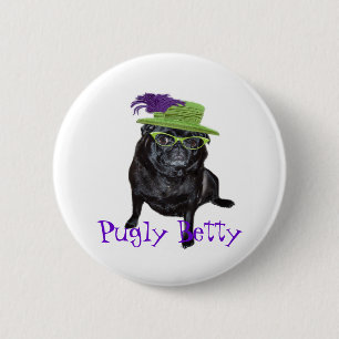 Pugly Betty Magnet Button