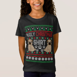 Pugly Mops Dog Ugly Weihnachts Weihnachtslieder Mo T-Shirt