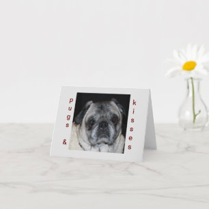 Pugs & Kisses Notizkarte Karte