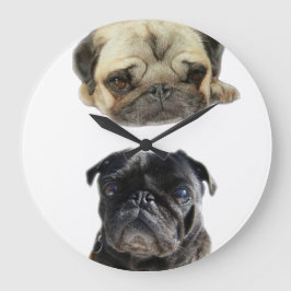 Pugs perca nicht die Stunde Stil Große Wanduhr
